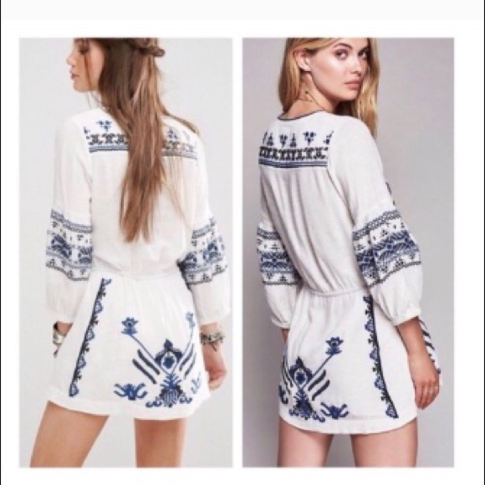 Anouk Embroidered Mini Dress